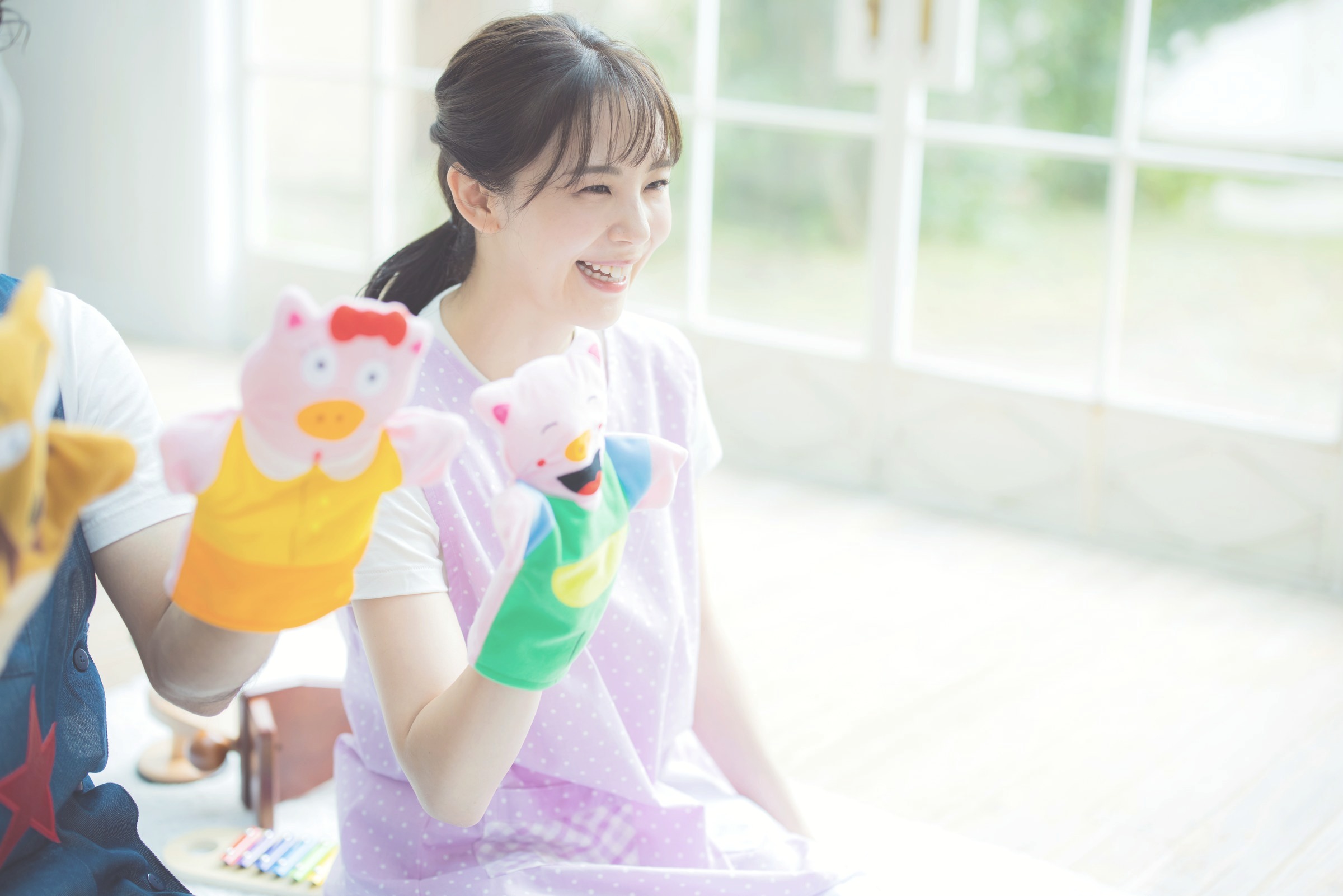 保育士による支援の様子